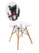 Chaise acrylique Graph pieds bois dog vine - Acrila Concept