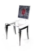 Chaise acrylique Graph pieds plexi coeur - Acrila Concept