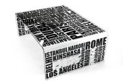 Table basse acrylique City noire - Acrila Concept