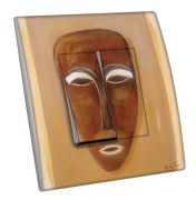 Interrupteur décoré Évasion / Masque africain double - Decorupteur