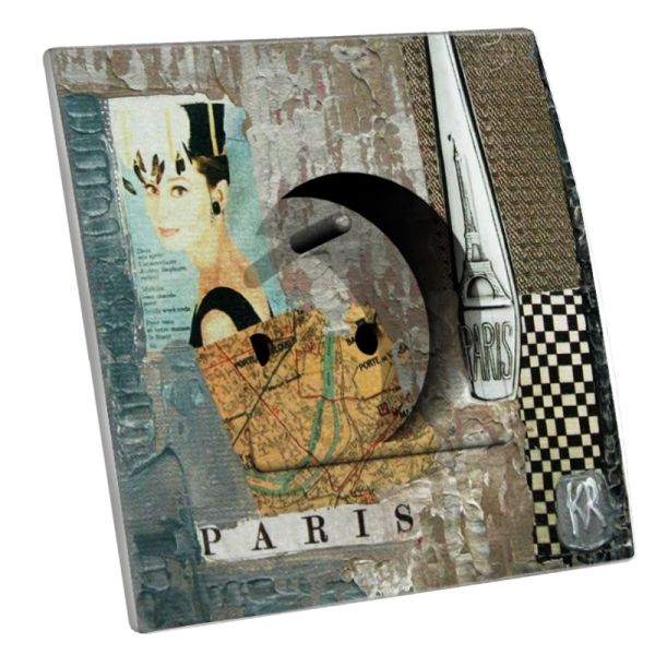 Prise décorée Paris 2 pôles + terre - Decorupteur