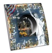 Prise décorée Villes - Voyages / New York 5 2 pôles + terre - Decorupteur