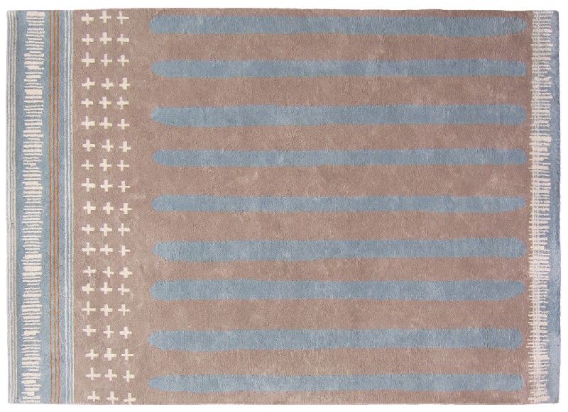 Tapis Barnabé tricoté en coton pastel 170x240 - Toulemonde Bochart