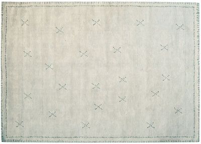 Tapis Kiss gris tricoté en coton kaki 200x300 - Toulemonde Bochart