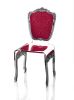 Chaise acrylique Baroque rouge