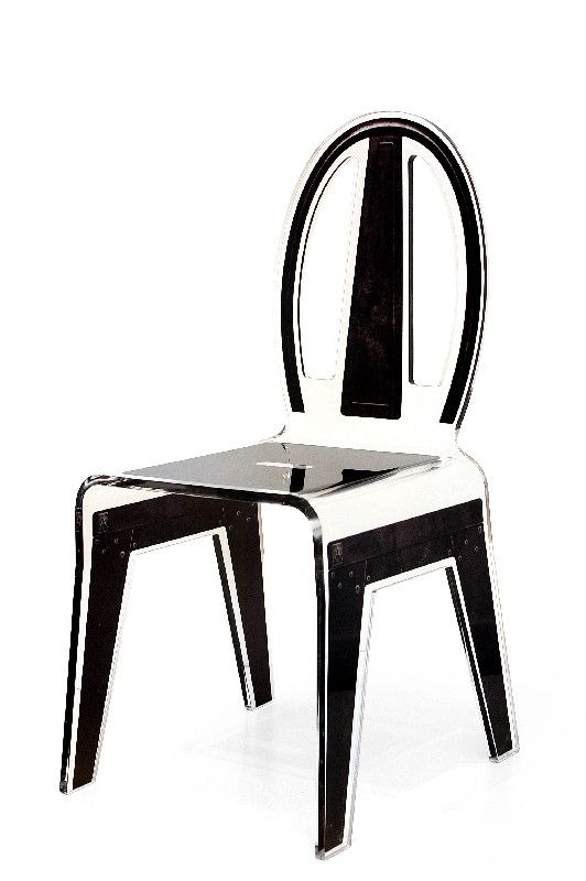 Chaise acrylique Factory noir