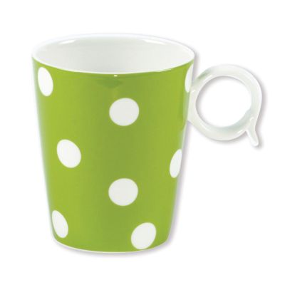 Mug porcelaine Freshness Dots olive