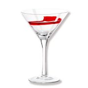 Verre à cocktail Studio rouge/blanc Verre à cocktail Studio rouge/blanc