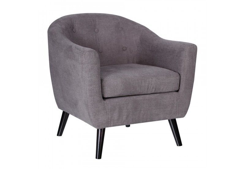 Fauteuil Club polyester gris