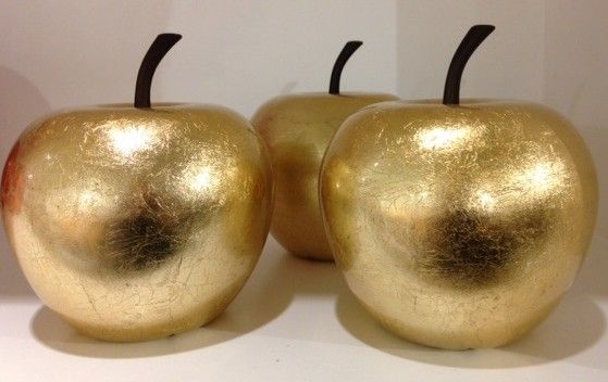 Pomme décorative finition Laquée or modèle M