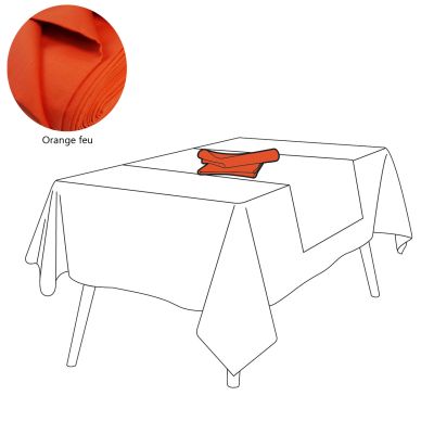 Serviette de table lin 105 fils/cm² uni Feu 45x45