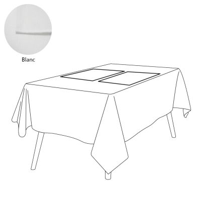 Set de table lin 105 fils/cm² uni Blanc 38x52