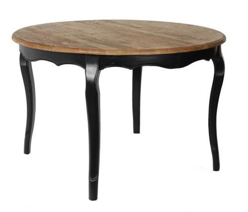 Table chêne ronde Classique avec allonges