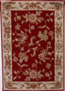 Tapis laine vierge 100% Lana frise floral grenat Tapis laine vierge 100% Lana frise floral grenat