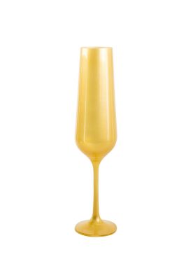 Set de 6 flûtes à champagne dorées Glitter 200 mL - Aulica