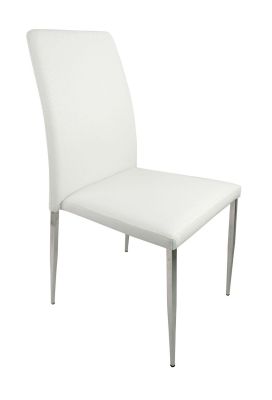 Chaise aspect autruche coloris blanc
