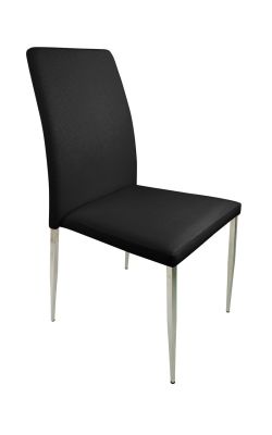 Chaise aspect autruche coloris noir