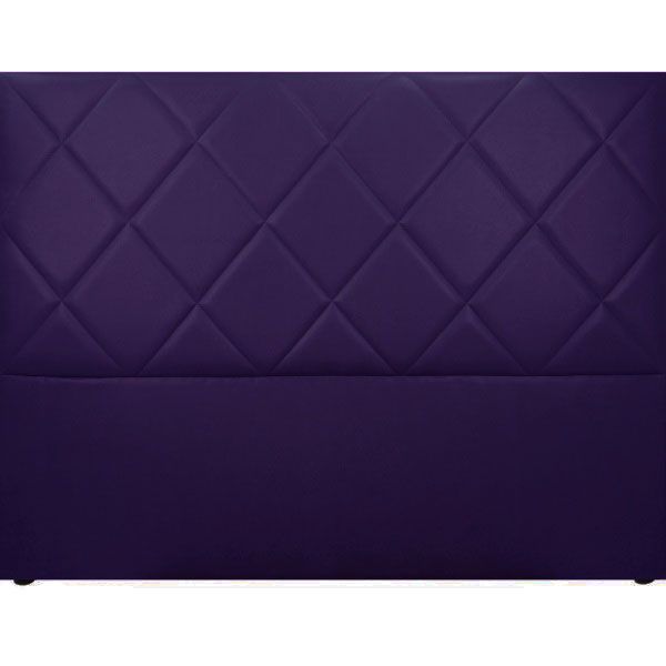 Tête de lit capitonnée Saffiano aspect cuir violet