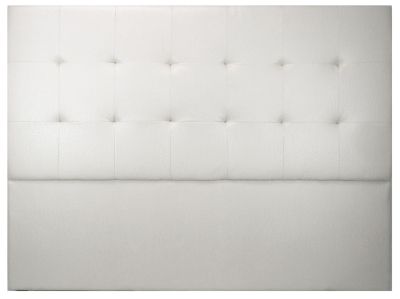 Tête de lit capitonnée Tudor aspect autruche blanc 140