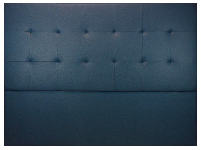 Tête de lit capitonnée Tudor aspect autruche bleu foncé 160