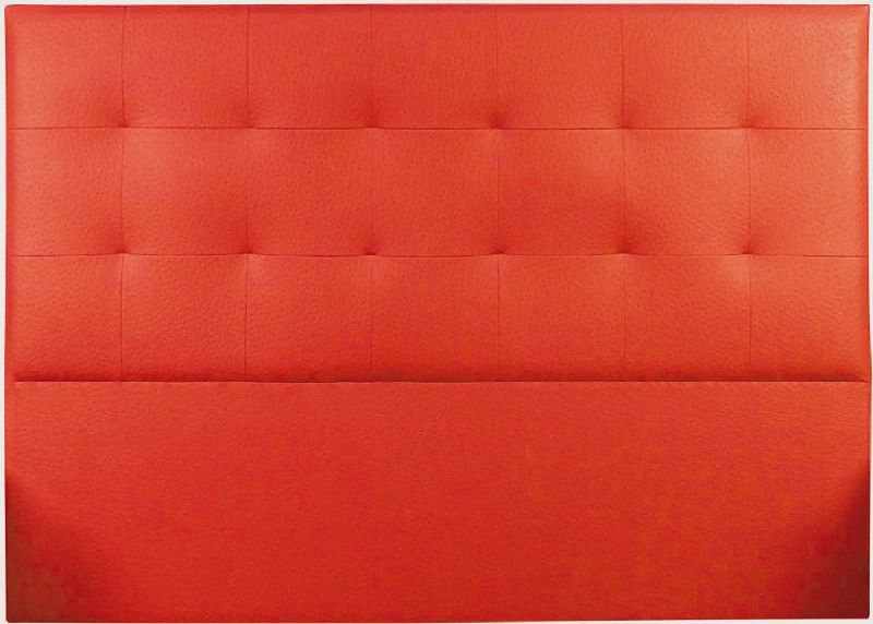 Tête de lit capitonnée Tudor aspect autruche rouge 140