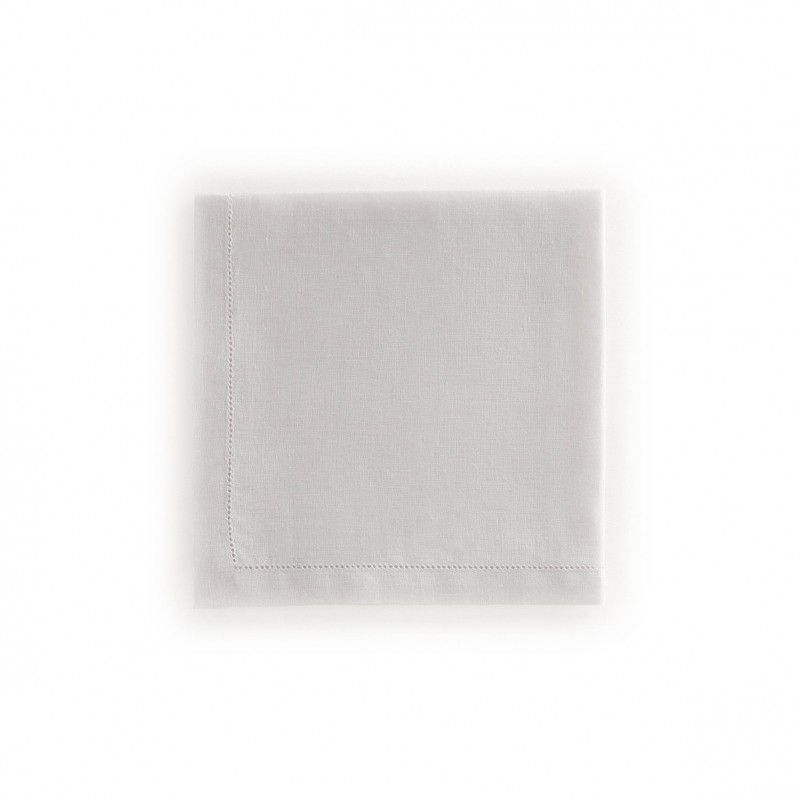 Serviette de table lin Florence Blanc 45x45