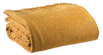 Plaid Inès en coton coloris Bronze 130x170 - Vivaraise