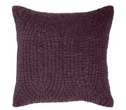 Coussin boutis Nara aubergine Coussin boutis Nara aubergine