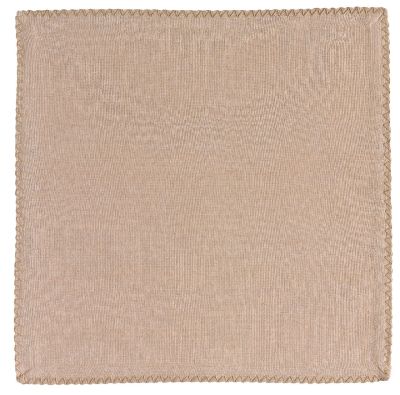 Lot de 2 serviettes de table Delia en coton/polyester coloris Naturel 41x41 - Winkler