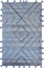 Tapis Worgan en denim coloris Bleu/ivoire 120x180