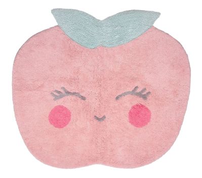 Tapis Candy en coton pomme rose et rouge 100x110 - Nattiot