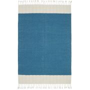 Tapis enfant Lucia coton/polyester recyclé bleu/liège 100x150 - Nattiot
