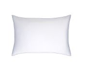 Taie d'oreiller Pure White en percale de coton lavée denim 50x75 - Drouault
