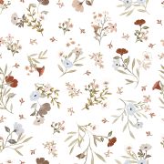 Papier peint Lilydale motif douces fleurs blanc Rouleau 10m - LILIPINSO