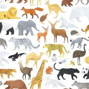 Papier peint Living earth motif animaux multicolore Rouleau 10m - LILIPINSO