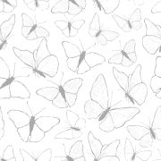 Papier peint Picnic day motif papillons gris Rouleau 10m - LILIPINSO