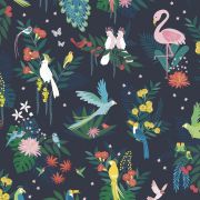 Papier peint Rio motif oiseaux tropicaux multicolore Rouleau 10m - LILIPINSO