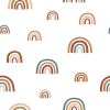 Papier peint Sunny motif arc-en-ciel multicolore