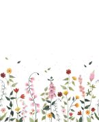 Papier peint panoramique Queyran motif jolie fleurs multicolore 200x248cm - LILIPINSO