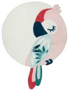 Tapis enfant Tropica coton perroquet multicolore 120x160 - LILIPINSO