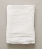 Drap de lit uni en lin stonewashed coloris blanc 240x300