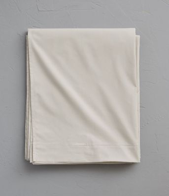Drap plat uni en percale coloris beige Pashmina 270x310 - Sylvie Thiriez