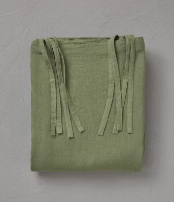 Housse de couette uni en lin coloris vert Jade 140x200 - Sylvie Thiriez