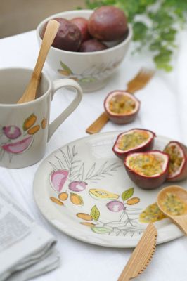 Mug Rio verde motif fruits exotiques 10x13 - Sylvie Thiriez
