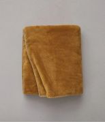 Plaid Bien au chaud polyester caramel 150x175 - Sylvie Thiriez