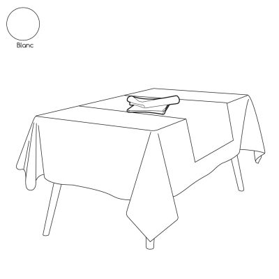 Serviette de table lin lavé stone washed Blanc 50x50 - Sylvie Thiriez