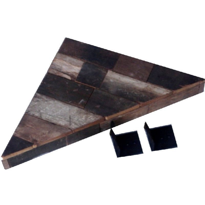 Etagère d'angle en lamelles de bois reconstitués Chalet 42x22x5 - Les Sculpteurs du lac