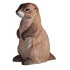 Marmotte assise en bois sculpté tilleul coloris naturel GM