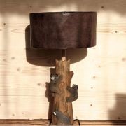 Pied de lampe bois sculpté Trois petits ours Pied de lampe bois sculpté Trois petits ours