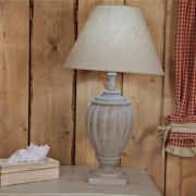 Pied de lampe sculpté bois grisé Ø21 Pied de lampe sculpté bois grisé Ø21